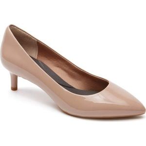 Rockport Total Motion Kalila taupe patent heel